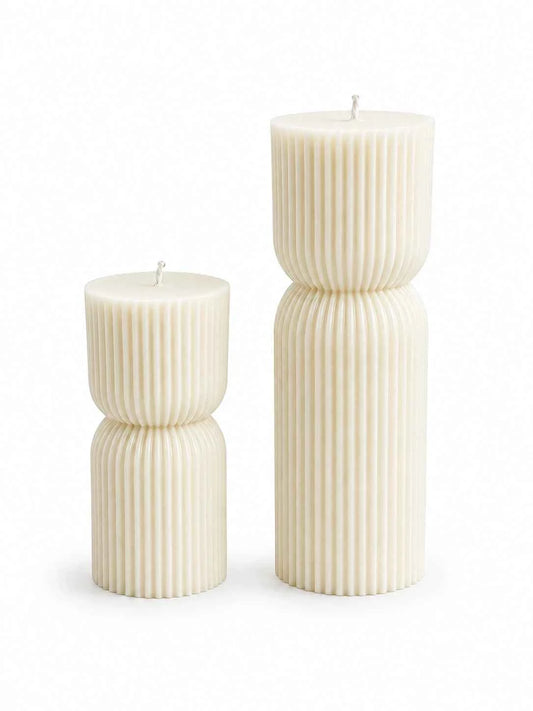 Ribbed Pillar Candle | MPATZAKA